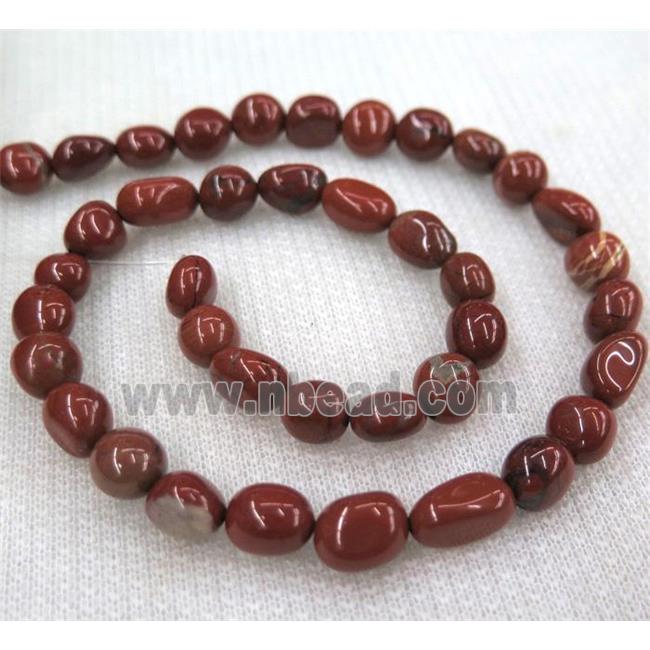 red jasper chips bead, freeform