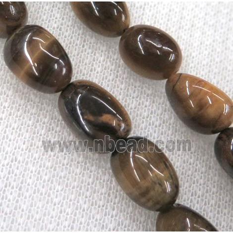 tiger eye bead, freeform chip, yellow