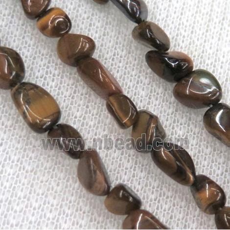 yellow tiger eye chips bead, freeform