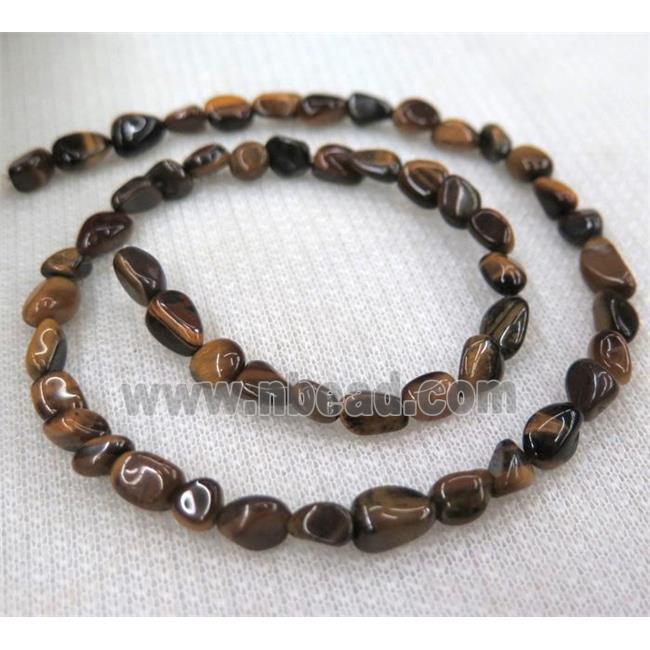 yellow tiger eye chips bead, freeform