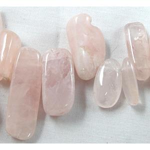 Rose Quartz beads, Erose Chip