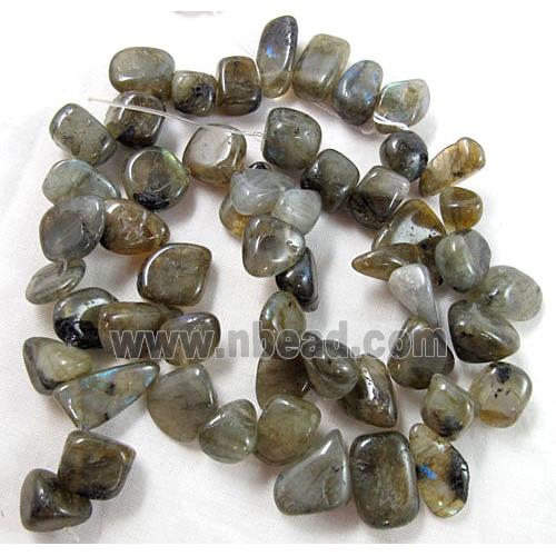 labradorite beads, Chip, Top-Drilled