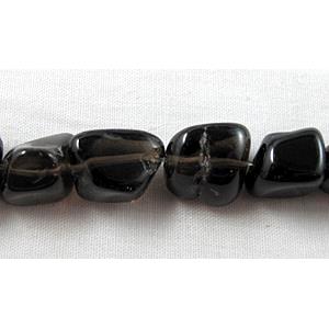 Smoky Quartz beads, freeform chip