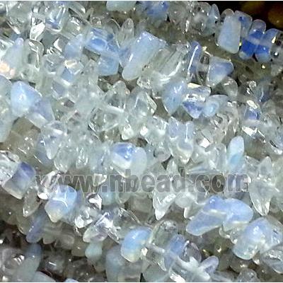 Opalite stone chips bead, freeform