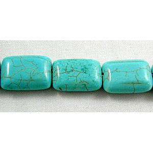 Chalky Turquoise beads, rectangle