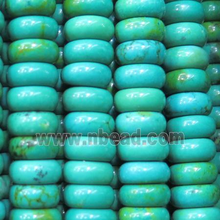 blue Turquoise bead, heshi, stabilized