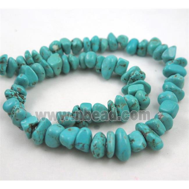 turquoise chips beads, freeform