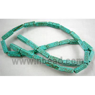 Chalky Turquoise bead, tube