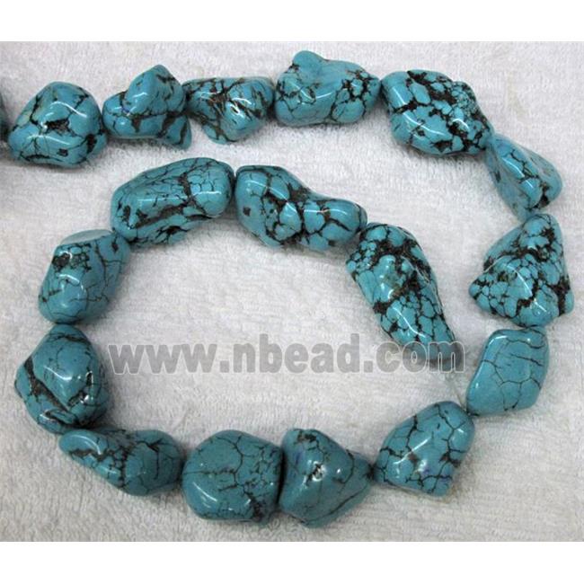 Turquoise bead, freeform