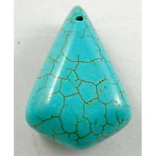 Chalky Turquoise Pendant, teardrop