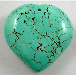 Chalky Turquoise heart pendant