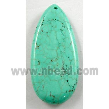 Chalky Turquoise teardrop pendant