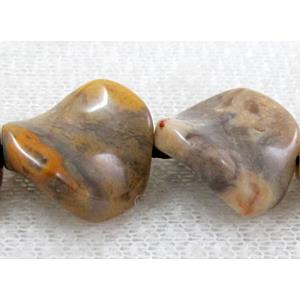 Natural Twist Coin Gemstone bead