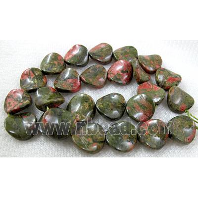 Unakite beads, twist