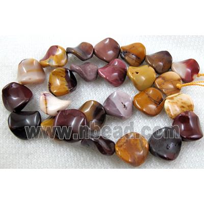 Natural Twist Coin Gemstone bead