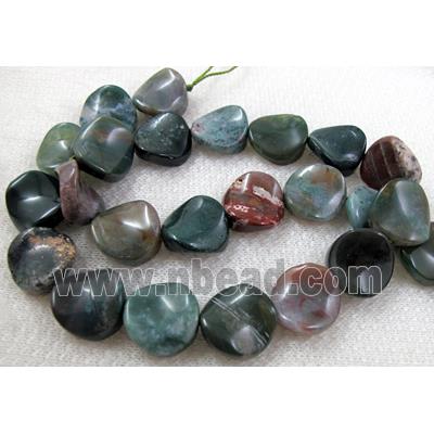 Natural Twist Coin Gemstone bead