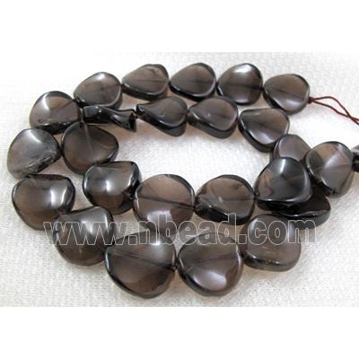 Smoky Quartz beads, twist