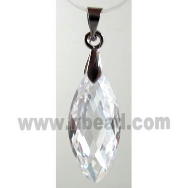 Cubic Zirconia pendant, clear