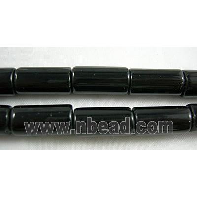 tube Glass Beads, jet