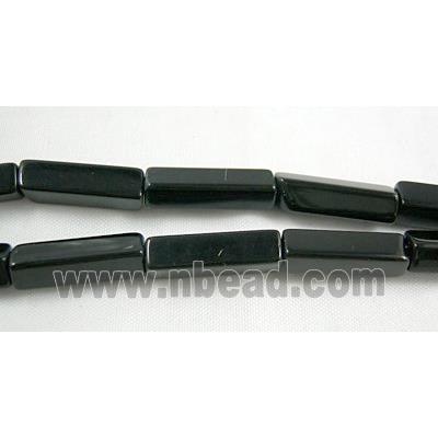 Glass Beads, tube, black