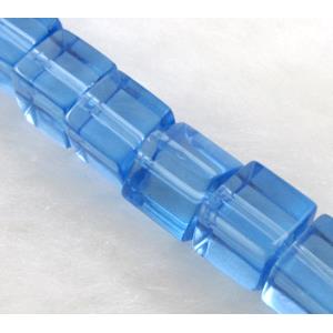 Glass Beads cube, skyblue