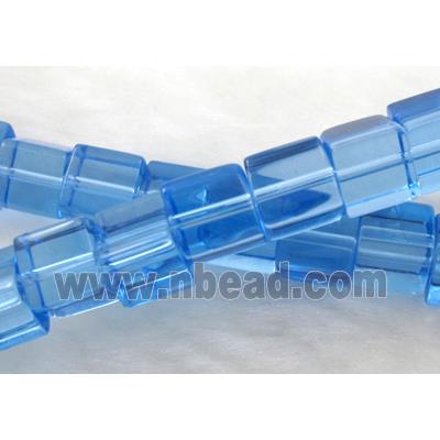 Glass Beads cube, skyblue