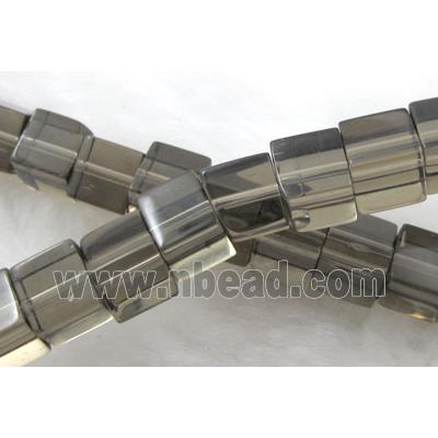 gray Cube Glass Beads