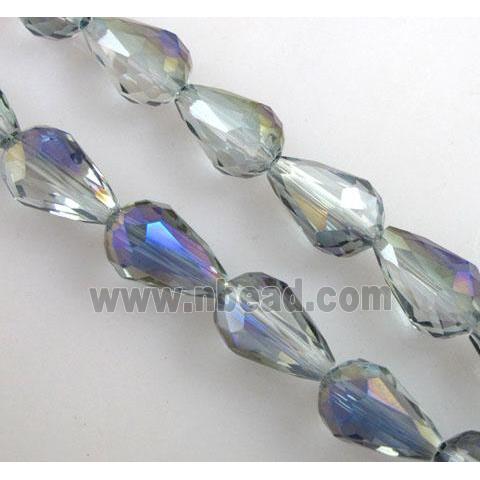 chinese crystal glass bead, faceted drip