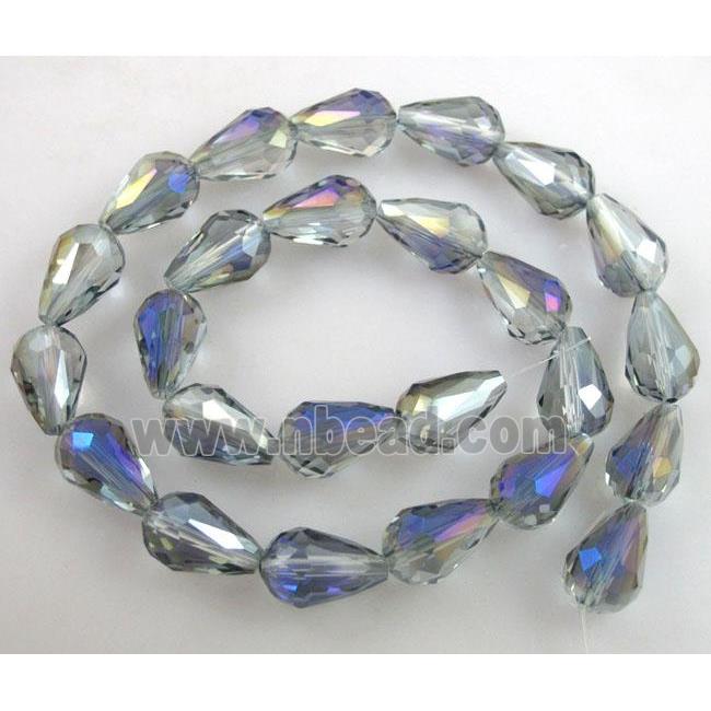 chinese crystal glass bead, faceted drip