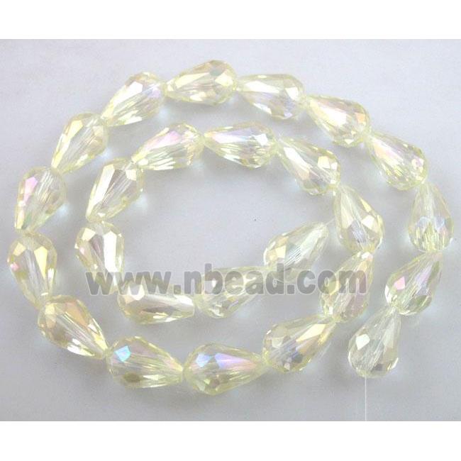 chinese crystal glass bead, faceted drip