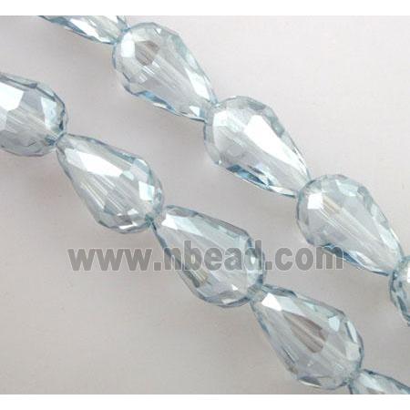 chinese crystal glass bead, faceted drip