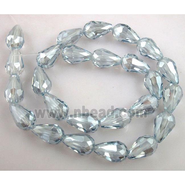 chinese crystal glass bead, faceted drip