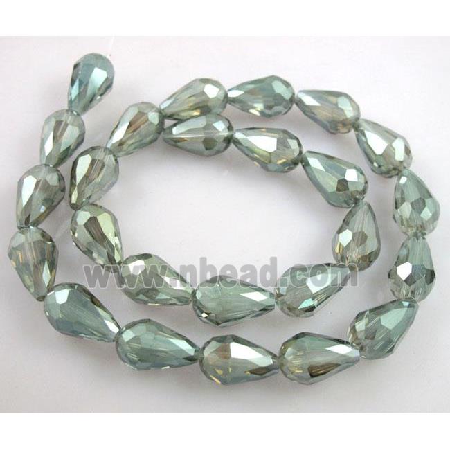 chinese crystal glass bead, faceted drip