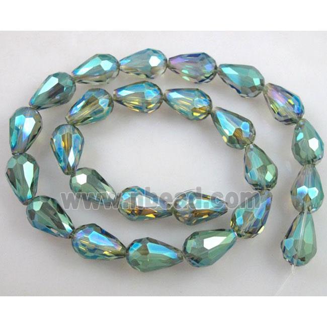 chinese crystal glass bead, faceted drip