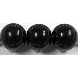 round Glass Pearl Beads, jet