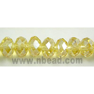 Gold Chinese Crystal Beads, faceted rondelle