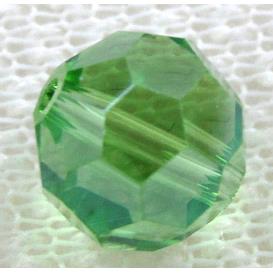 Chinese Crystal Beads, Faceted Round, Green