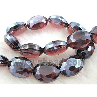 Crystal Glass Beads, faceted, Purple