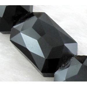 Crystal Glass Beads, faceted rectangle, Mix color