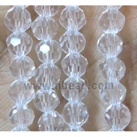 Chinese crystal glass bead, faceted round