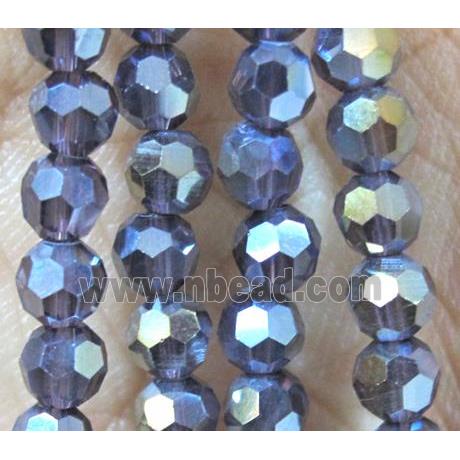 Chinese crystal glass bead, faceted round