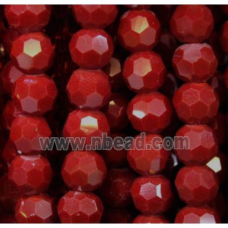 Chinese crystal glass bead, faceted round