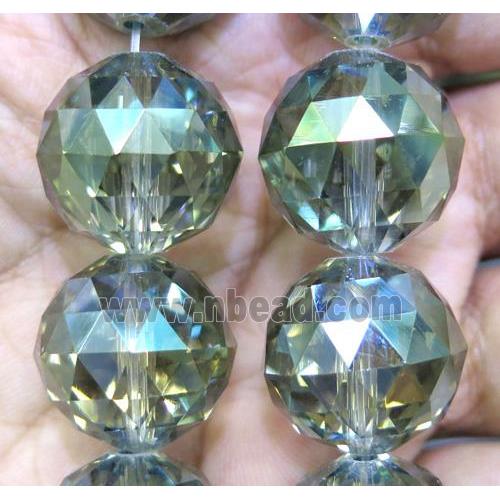 chinese crystal glass bead, faceted round