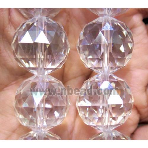 chinese crystal glass bead, faceted round