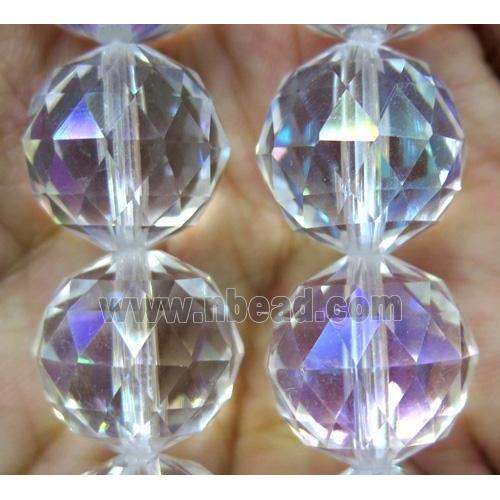 chinese crystal glass bead, faceted round