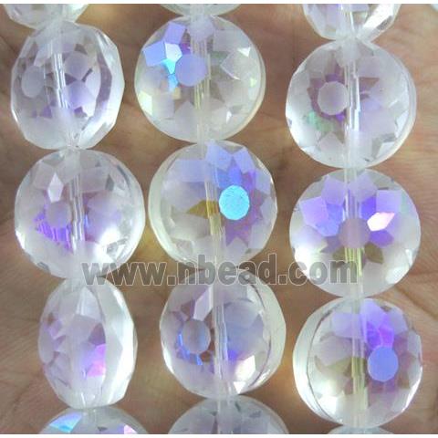 chinese crystal glass bead, faceted round