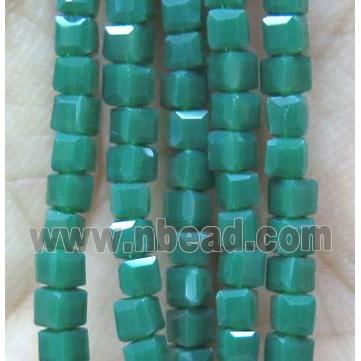 chinese crystal glass bead, faceted cube