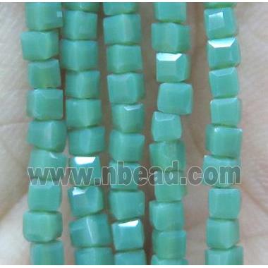 chinese crystal glass bead, faceted cube