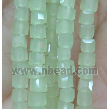 chinese crystal glass bead, faceted cube