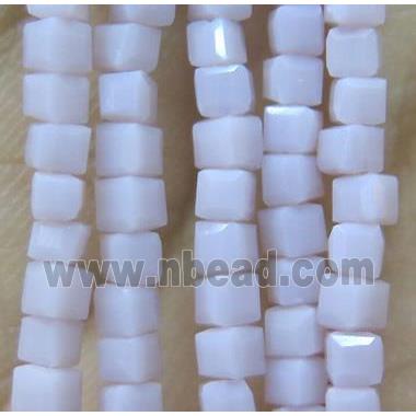 chinese crystal glass bead, faceted cube